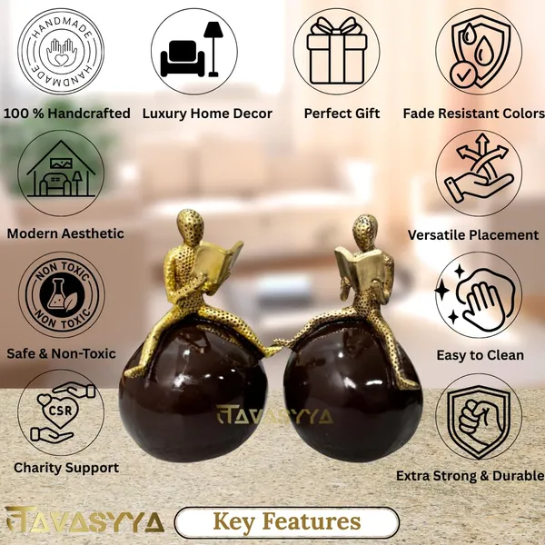 Set_Of_4_Antique_Brass_With_Glossy_Brown_Golden_Boy_Statue_Sitting_On_Ball_Artistic_Human_Figurine_Showpieces_Antique_Brass_Finish_With_Glossy_Home_&_Office_Decor