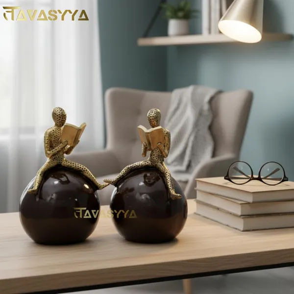 Set_Of_4_Antique_Brass_With_Glossy_Brown_Golden_Boy_Statue_Sitting_On_Ball_Artistic_Human_Figurine_Showpieces_Antique_Brass_Finish_With_Glossy_Home_&_Office_Decor
