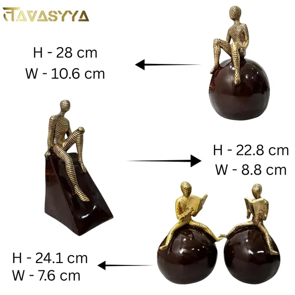 Set_Of_4_Antique_Brass_With_Glossy_Brown_Golden_Boy_Statue_Sitting_On_Ball_Artistic_Human_Figurine_Showpieces_Antique_Brass_Finish_With_Glossy_Home_&_Office_Decor