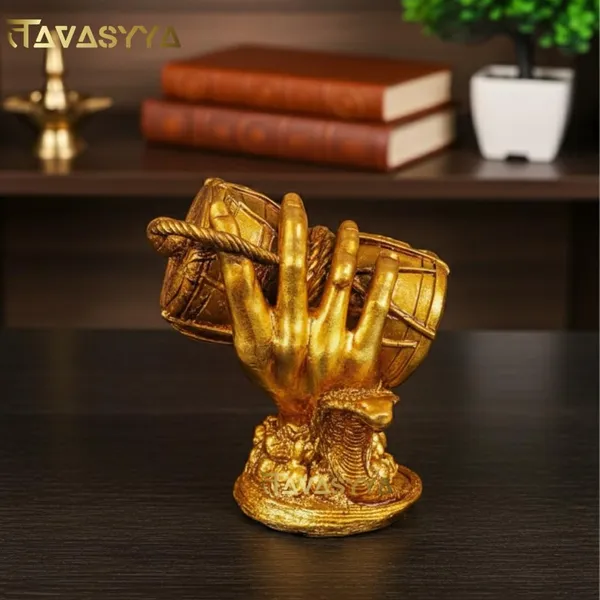 Antique_Golden_Shiva_Damru_Idol_For_Home_Decor