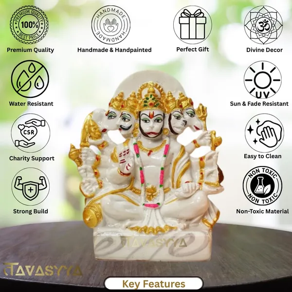 Pearl_White_Panchmukhi_Hanuman_Idol_Five-Faced_Hanuman_Ji_Statue_For_Home_Temple_Pooja_Room_&_Office_Handcrafted_Bajrangbali_Murti_Spiritual_Gift
