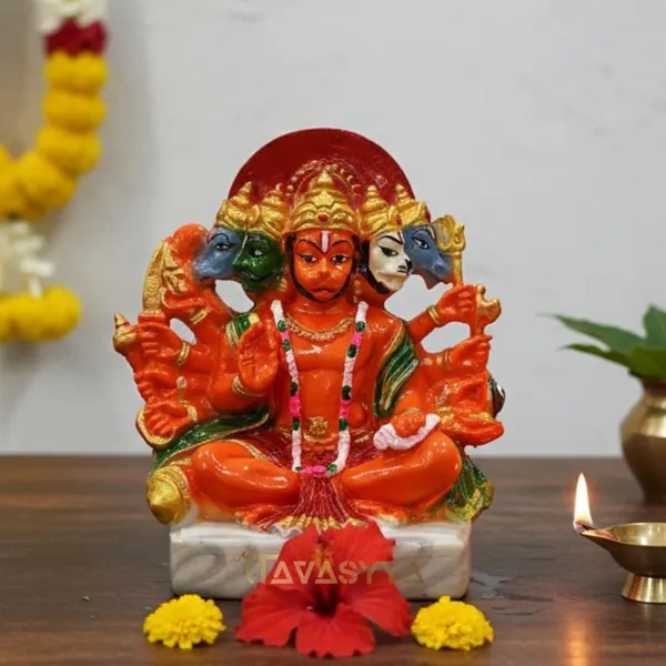 Red_Panchmukhi_Hanuman_Idol_Five-Faced_Hanuman_Ji_Statue_For_Home_Temple_Pooja_Room_&_Office_Handcrafted_Bajrangbali_Murti_Spiritual_Gift