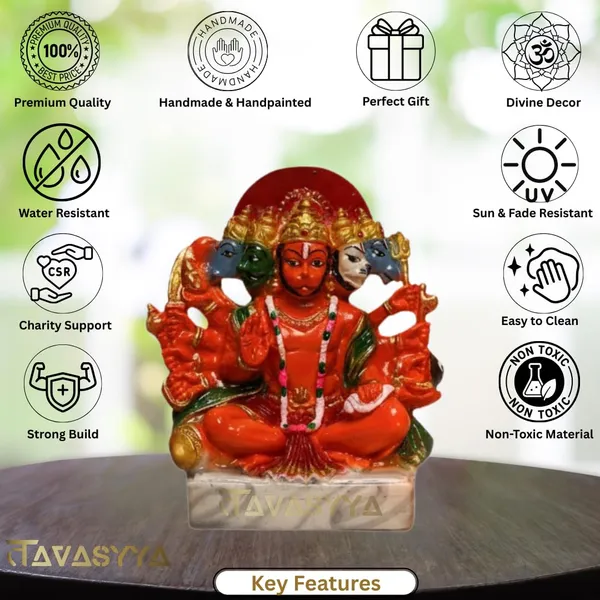 Red_Panchmukhi_Hanuman_Idol_Five-Faced_Hanuman_Ji_Statue_For_Home_Temple_Pooja_Room_&_Office_Handcrafted_Bajrangbali_Murti_Spiritual_Gift