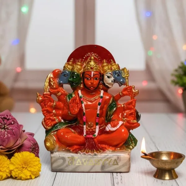 Red_Panchmukhi_Hanuman_Idol_Five-Faced_Hanuman_Ji_Statue_For_Home_Temple_Pooja_Room_&_Office_Handcrafted_Bajrangbali_Murti_Spiritual_Gift
