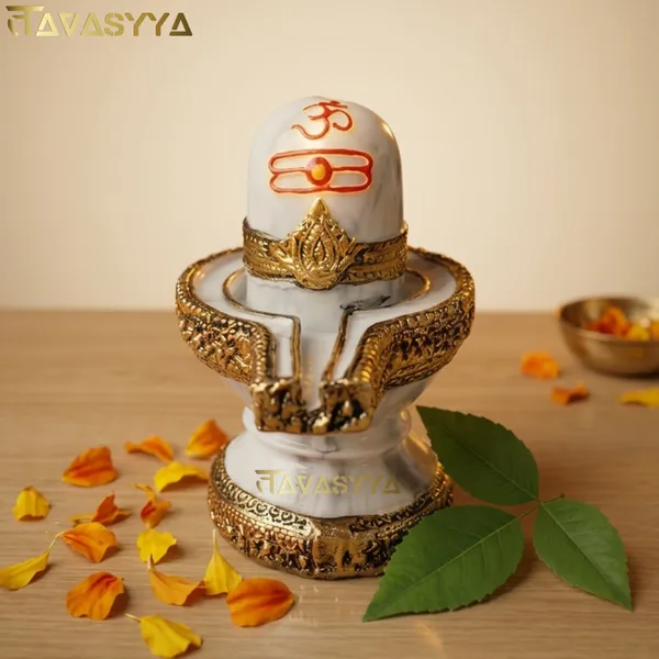 Tavasyya_White_Marble_Shivling_Idol_�_Premium_Mahadev_Shiv_Linga_with_Decorative_Base_|_Lord_Shiva_Murti_for_Home_Temple,_Pooja_Room,_Office_Mandir_&_Spiritual_Decor_(4.72_Inch)