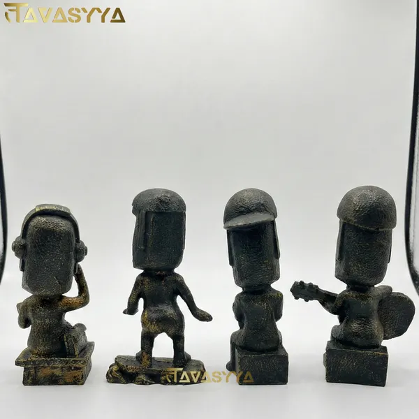 Tavasyya_Moai_Art_Statue_Sculpture_Set_of_4_|_Antique_Stone_Finish_Easter_Island_Figurines_|_Rapa_Nui_Monolithic_Statues,_Symbol_of_Strength_&_Protection,_Office_Desk,_Bookshelf_&_Home_Decor_Showpiece
