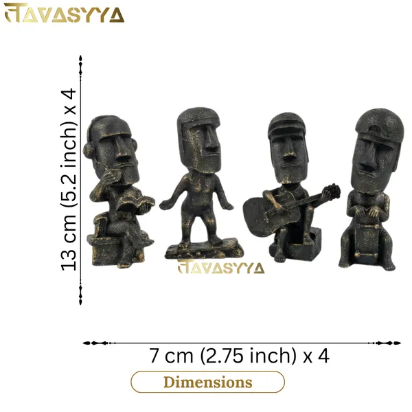 Tavasyya_Moai_Art_Statue_Sculpture_Set_of_4_|_Antique_Stone_Finish_Easter_Island_Figurines_|_Rapa_Nui_Monolithic_Statues,_Symbol_of_Strength_&_Protection,_Office_Desk,_Bookshelf_&_Home_Decor_Showpiece