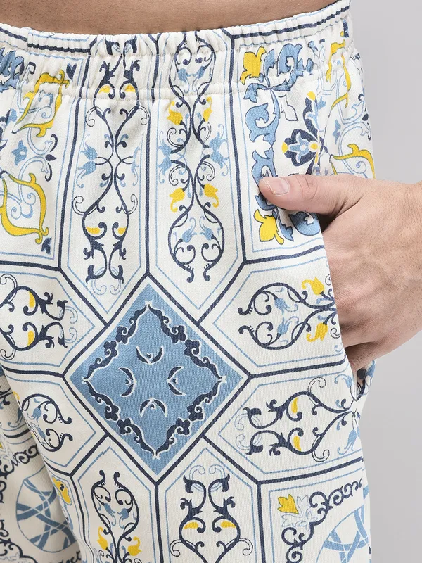 White_Printed_Co-Ord_Set_For_Men