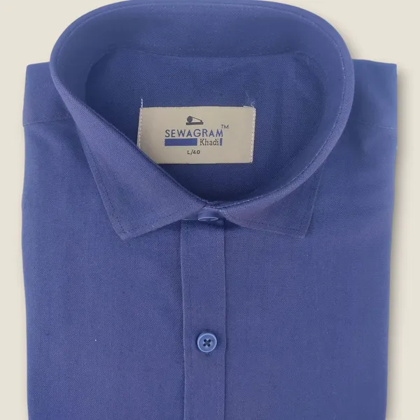 4_Ply_Berry_Blue_Khadi_Shirt