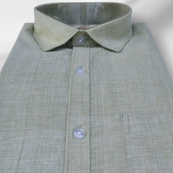 Pale_Olive_Khadi_Shirt_|_Handspun_&_Handwoven_100%_Pure_Cotton_Full_Sleeve_Shirt