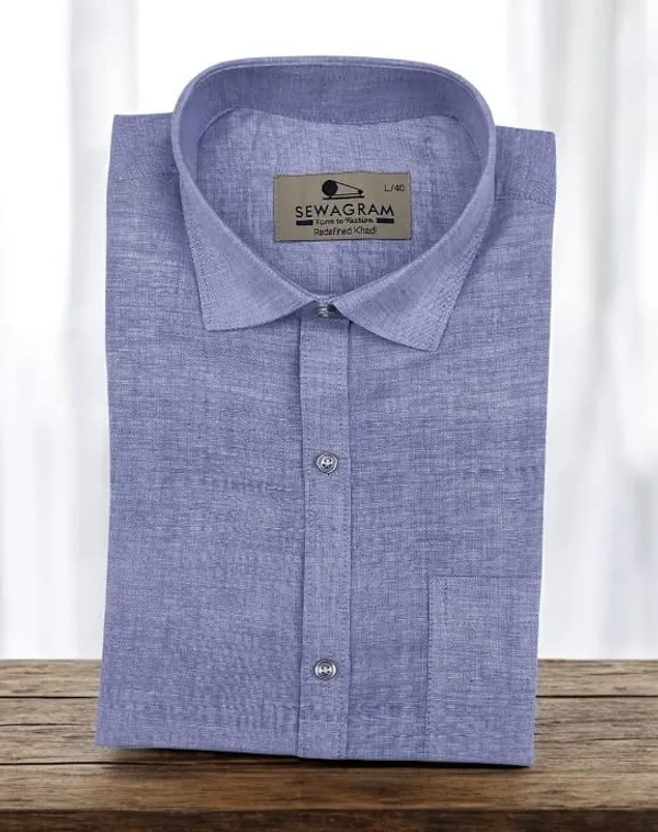 Light_Purple_Khadi_Shirt_|_Handspun_&_Handwoven_100%_Pure_Cotton_Full_Sleeve_Shirt