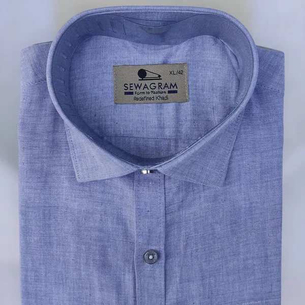 Light_Purple_Khadi_Shirt_|_Handspun_&_Handwoven_100%_Pure_Cotton_Full_Sleeve_Shirt