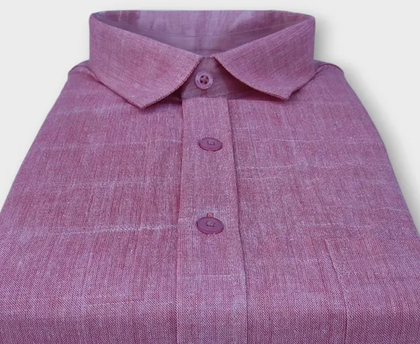 Light_Red_Khadi_Shirt_|_Handspun_&_Handwoven_100%_Pure_Cotton_Full_Sleeve_Shirt