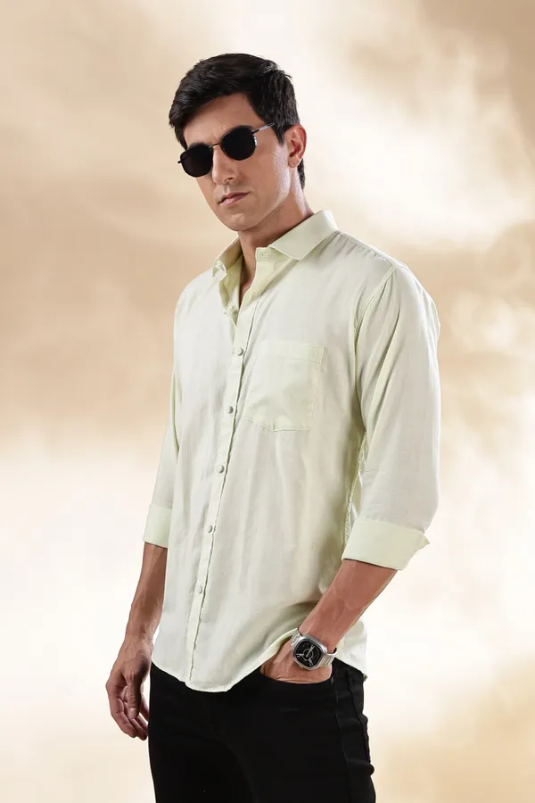 Lemon_Yellow_Muslin_Full_Sleeve_Casual_Formal_Khadi_Shirt_For_Men