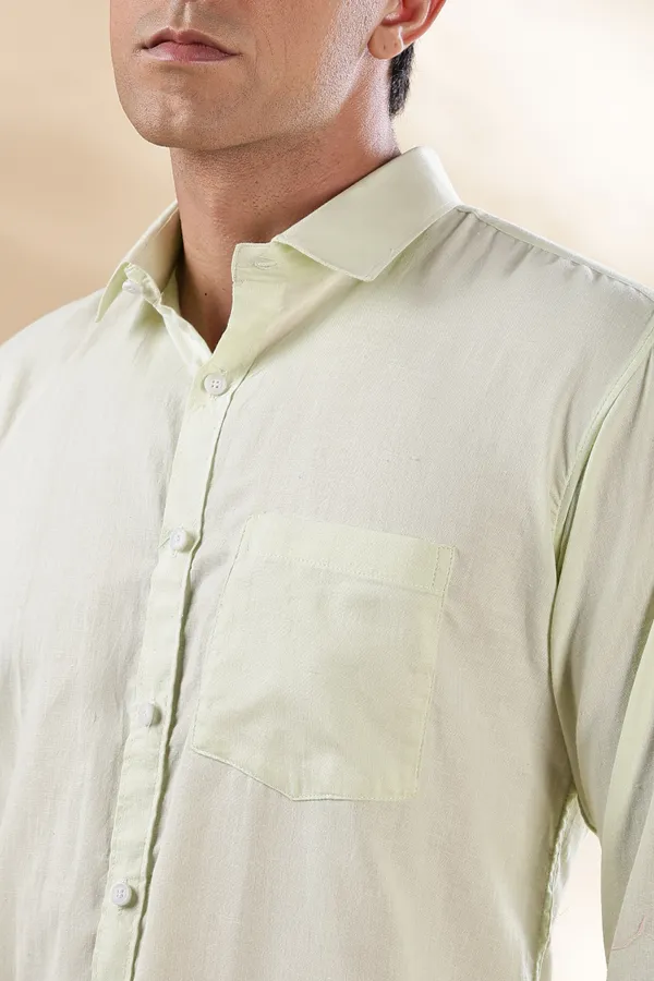 Lemon_Yellow_Muslin_Full_Sleeve_Casual_Formal_Khadi_Shirt_For_Men