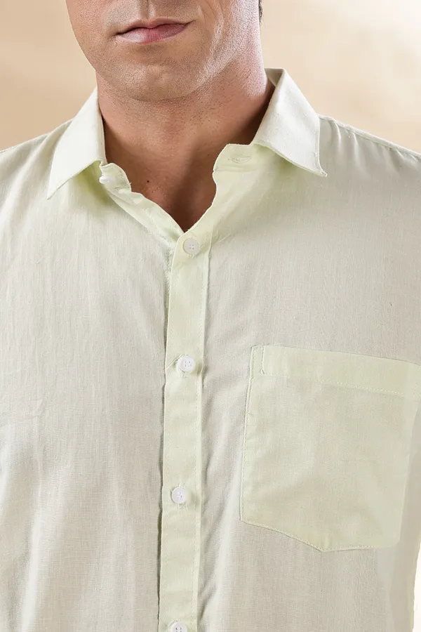 Lemon_Yellow_Muslin_Full_Sleeve_Casual_Formal_Khadi_Shirt_For_Men