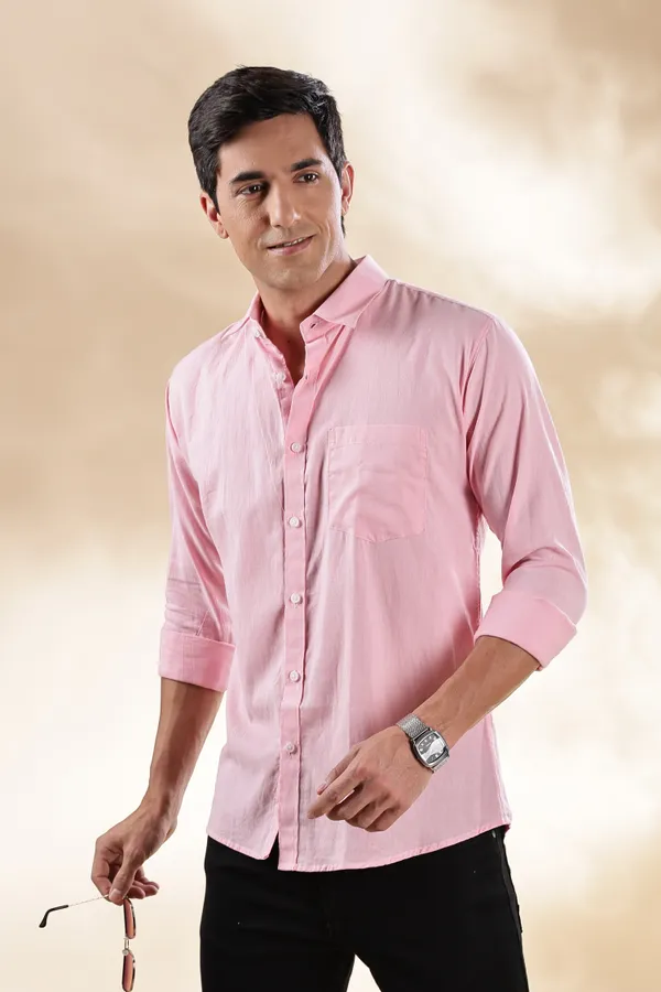 Light_Pink_Lemon_Yellow_Muslin_Full_Sleeve_Casual_Formal_Khadi_Shirt_For_Men