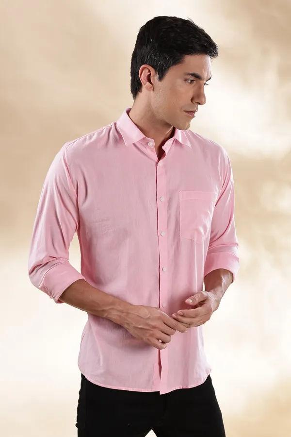 Light_Pink_Lemon_Yellow_Muslin_Full_Sleeve_Casual_Formal_Khadi_Shirt_For_Men