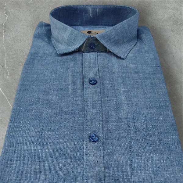 Light_Blue_Khadi_Shirt_|_Handspun_&_Handwoven_100%_Pure_Cotton_Full_Sleeve_Shirt