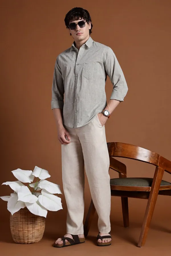 Light_Grey_Khadi_Shirt_|_Handspun_&_Handwoven_100%_Pure_Cotton_Full_Sleeve_Shirt