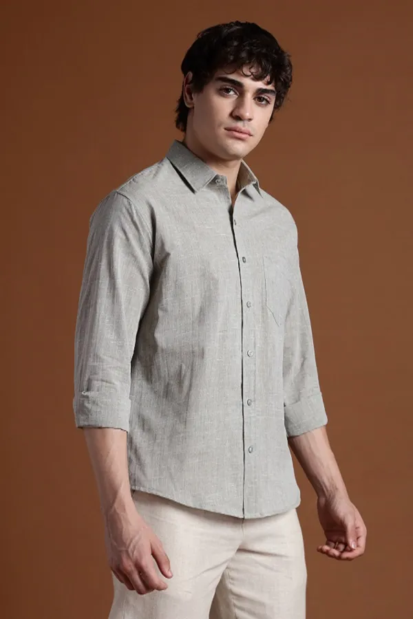Light_Grey_Khadi_Shirt_|_Handspun_&_Handwoven_100%_Pure_Cotton_Full_Sleeve_Shirt