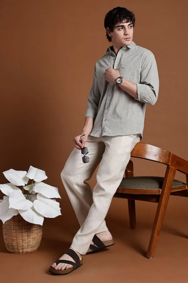 Light_Grey_Khadi_Shirt_|_Handspun_&_Handwoven_100%_Pure_Cotton_Full_Sleeve_Shirt
