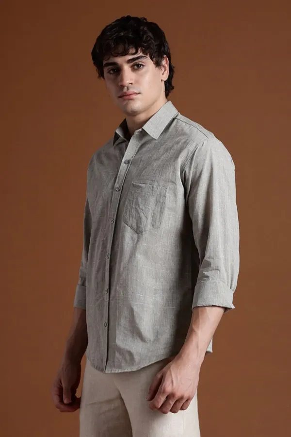 Light_Grey_Khadi_Shirt_|_Handspun_&_Handwoven_100%_Pure_Cotton_Full_Sleeve_Shirt