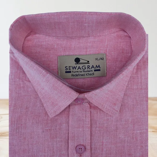 Pink_Khadi_Shirt_|_Handspun_&_Handwoven_100%_Pure_Cotton_Full_Sleeve_Shirt