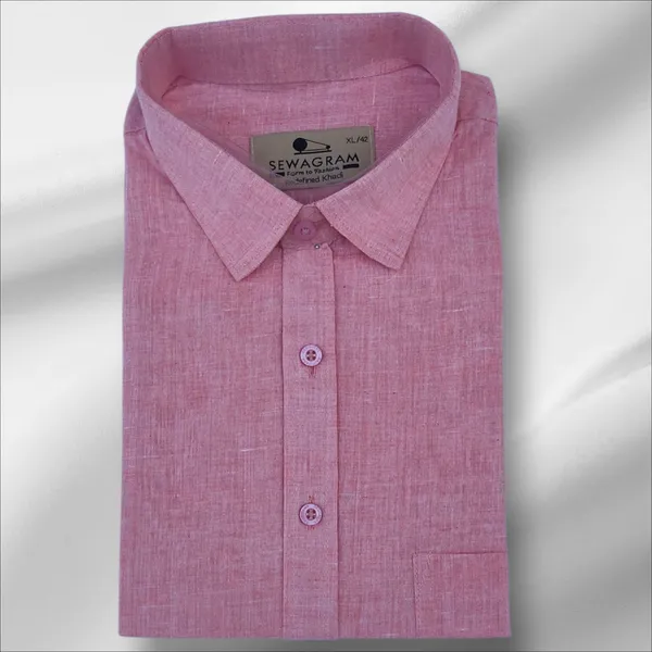 Pink_Khadi_Shirt_|_Handspun_&_Handwoven_100%_Pure_Cotton_Full_Sleeve_Shirt