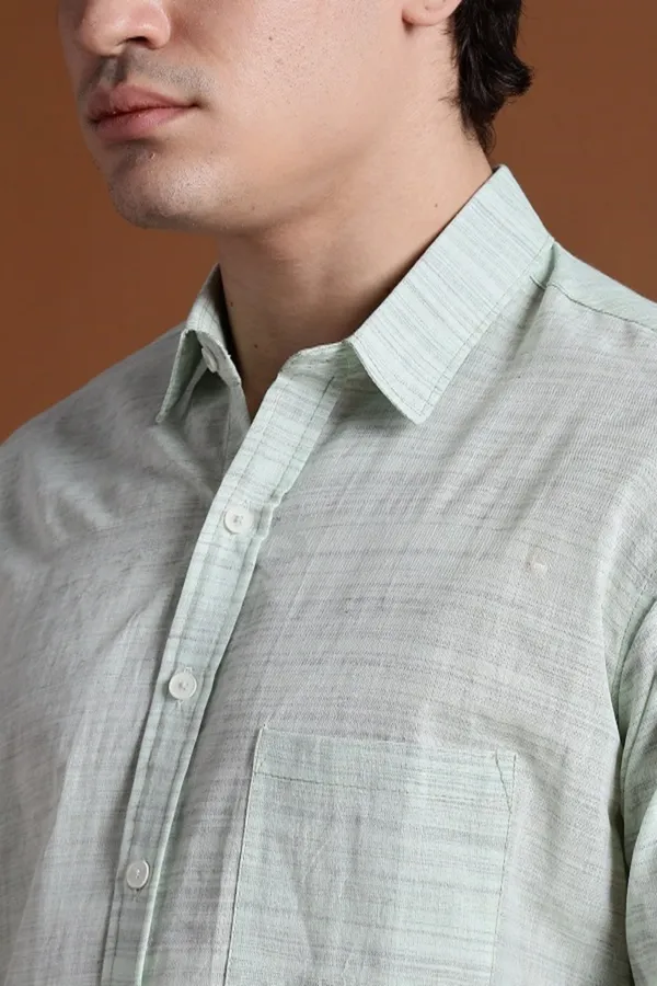 Light_Pista_Khadi_Shirt_|_Handspun_&_Handwoven_100%_Pure_Cotton_Full_Sleeve_Shirt