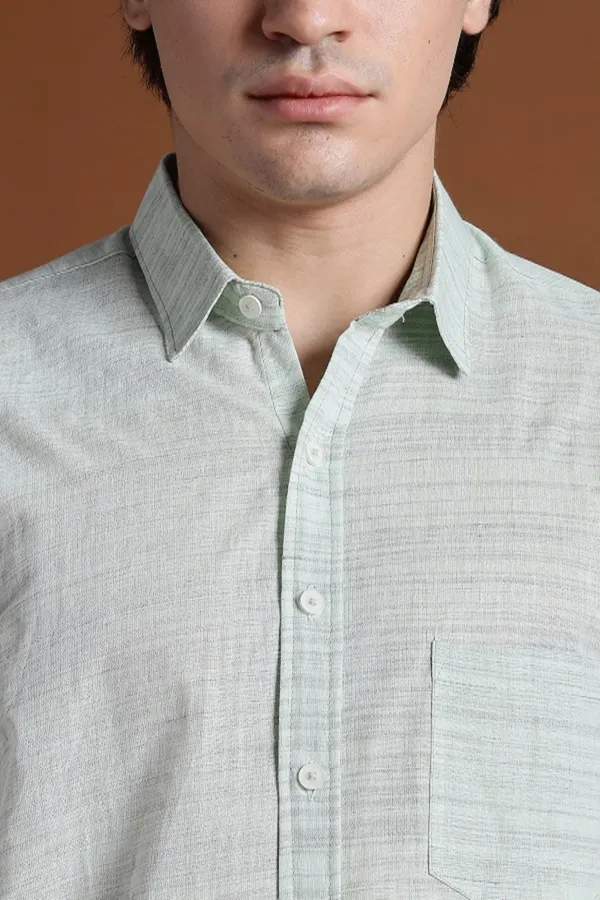 Light_Pista_Khadi_Shirt_|_Handspun_&_Handwoven_100%_Pure_Cotton_Full_Sleeve_Shirt