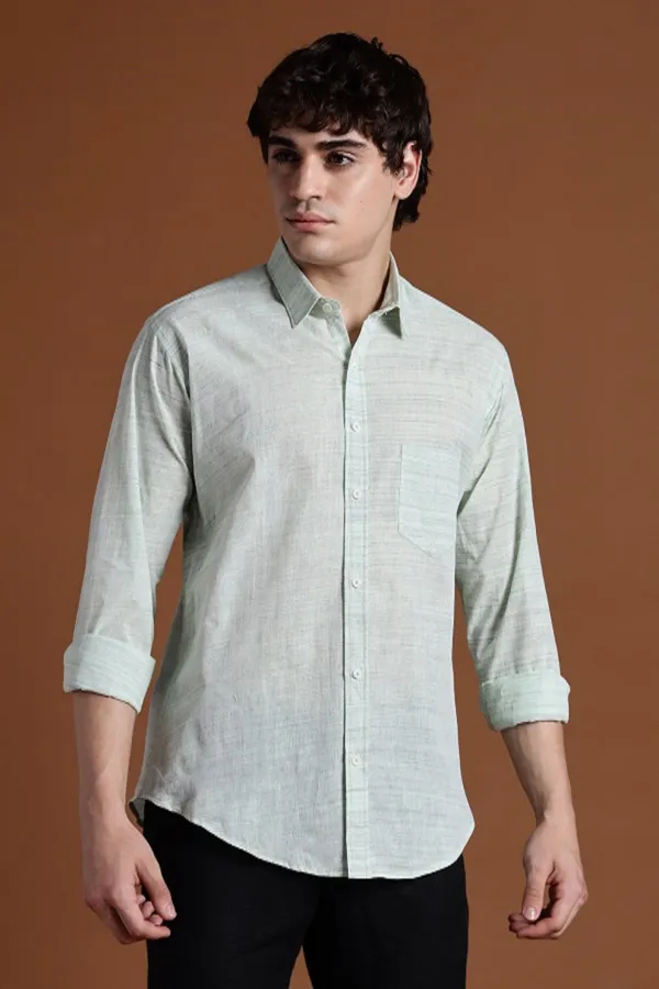 Light_Pista_Khadi_Shirt_|_Handspun_&_Handwoven_100%_Pure_Cotton_Full_Sleeve_Shirt