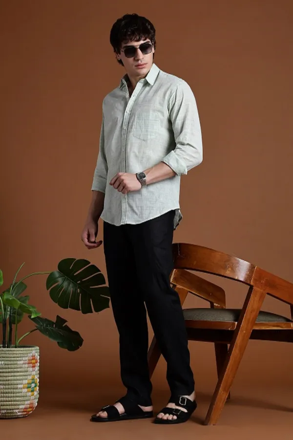 Light_Pista_Khadi_Shirt_|_Handspun_&_Handwoven_100%_Pure_Cotton_Full_Sleeve_Shirt