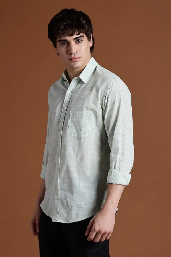 Light_Pista_Khadi_Shirt_|_Handspun_&_Handwoven_100%_Pure_Cotton_Full_Sleeve_Shirt