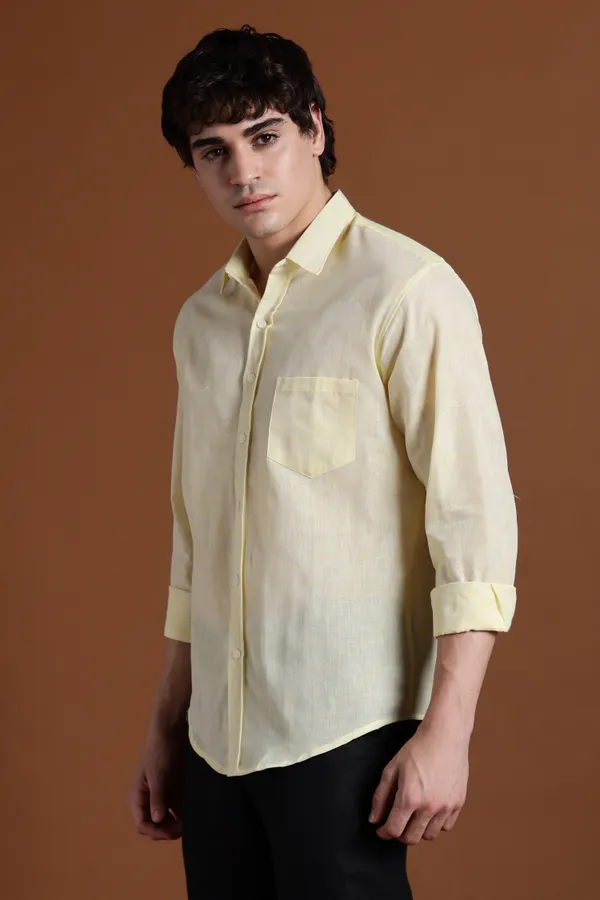 Light_Yellow_Khadi_Shirt_|_Handspun_&_Handwoven_100%_Pure_Cotton_Full_Sleeve_Shirt