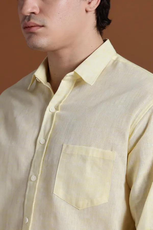 Light_Yellow_Khadi_Shirt_|_Handspun_&_Handwoven_100%_Pure_Cotton_Full_Sleeve_Shirt
