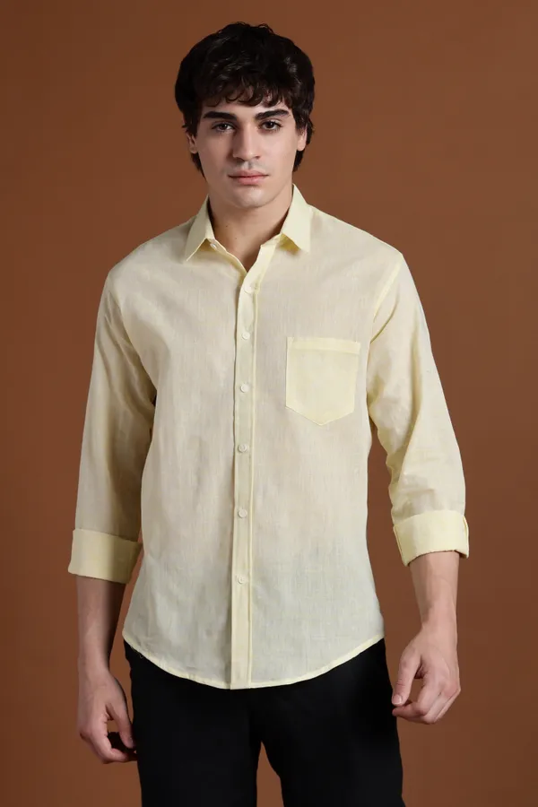 Light_Yellow_Khadi_Shirt_|_Handspun_&_Handwoven_100%_Pure_Cotton_Full_Sleeve_Shirt