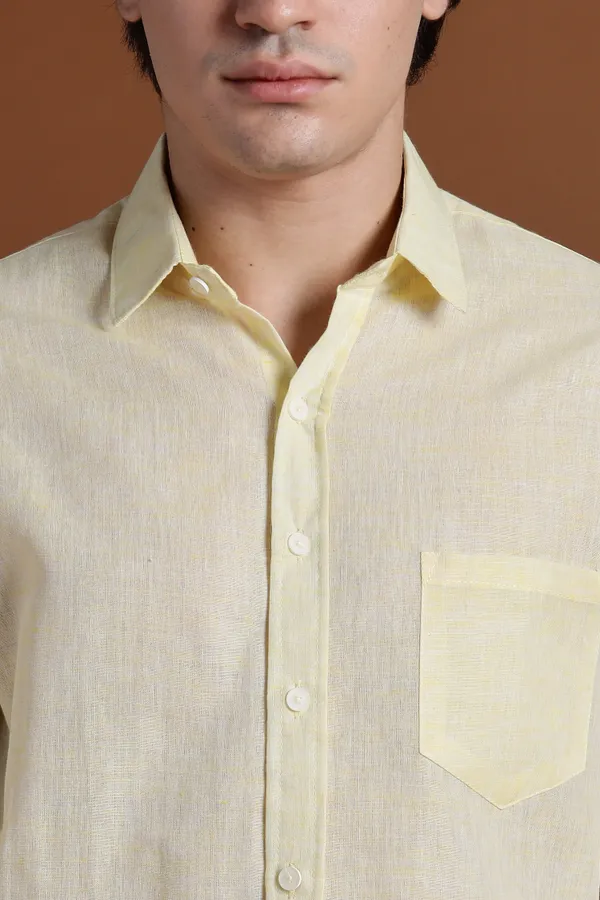 Light_Yellow_Khadi_Shirt_|_Handspun_&_Handwoven_100%_Pure_Cotton_Full_Sleeve_Shirt