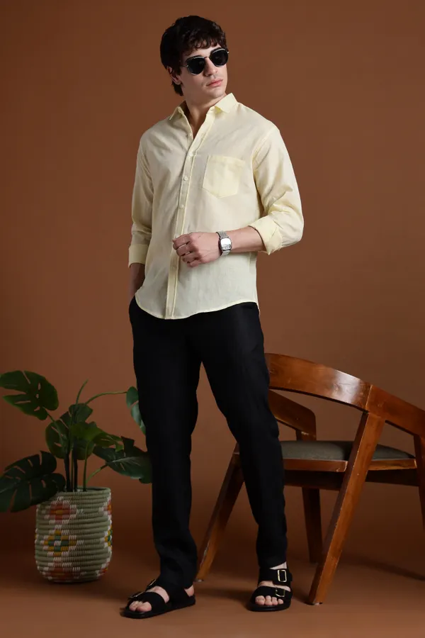 Light_Yellow_Khadi_Shirt_|_Handspun_&_Handwoven_100%_Pure_Cotton_Full_Sleeve_Shirt