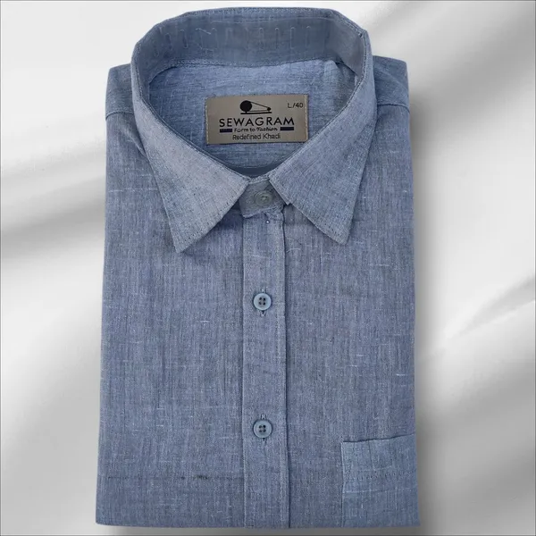Whitish_Grey_Khadi_Shirt_|_Handspun_&_Handwoven_100%_Pure_Cotton_Full_Sleeve_Shirt