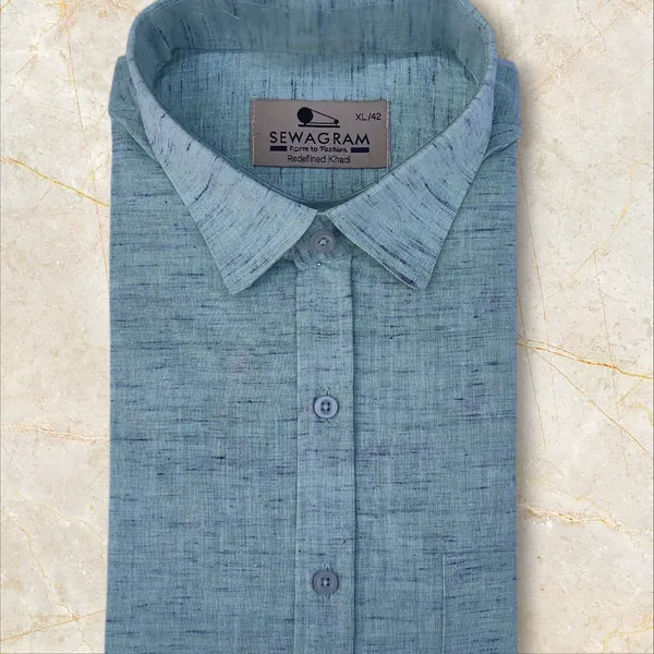 Pista_Khadi_Shirt_|_Handspun_&_Handwoven_100%_Pure_Cotton_Full_Sleeve_Shirt