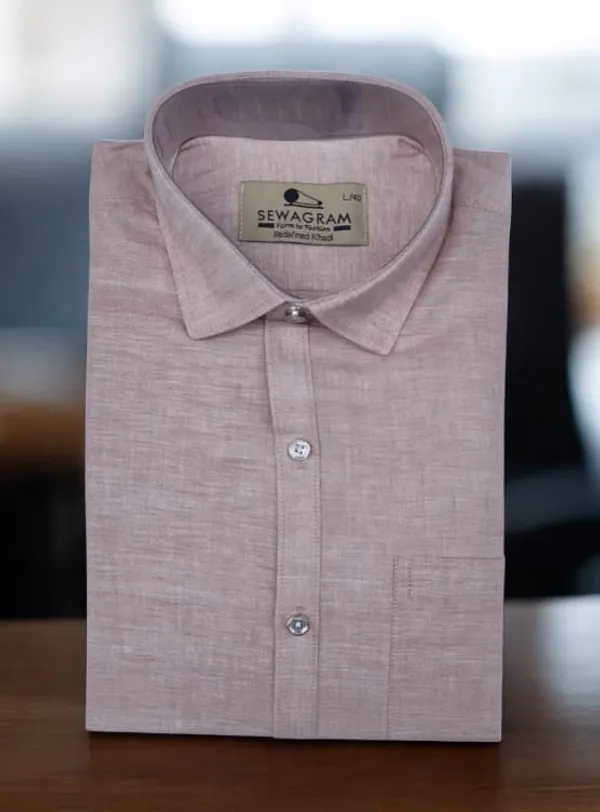 Light_Brown_Khadi_Shirt_|_Handspun_&_Handwoven_100%_Pure_Cotton_Full_Sleeve_Shirt