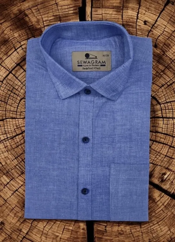 Blue_Khadi_Shirt_|_Handspun_&_Handwoven_100%_Pure_Cotton_Full_Sleeve_Shirt