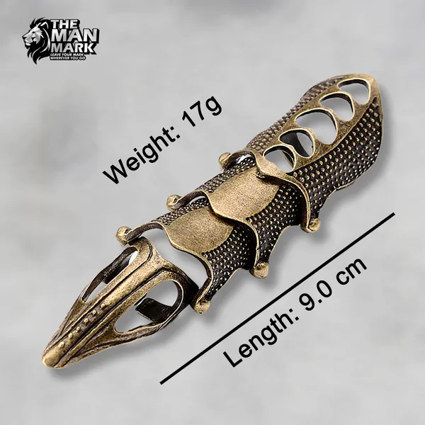 Gold_Dragon_Claw_Knuckle_Armor_Ring_For_Men_And_Women:_Multicolour_Adjustable_Joint_Finger_Guard_–_Gothic_Punk_Costume_Jewelry_–_Unique_Statement_Ring_For_Party,_And_Fashion_(21Mm)