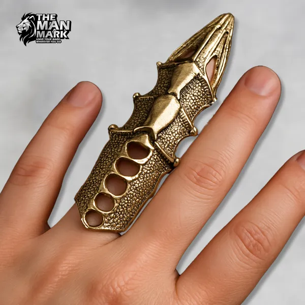 Gold_Dragon_Claw_Knuckle_Armor_Ring_For_Men_And_Women:_Multicolour_Adjustable_Joint_Finger_Guard_–_Gothic_Punk_Costume_Jewelry_–_Unique_Statement_Ring_For_Party,_And_Fashion_(21Mm)
