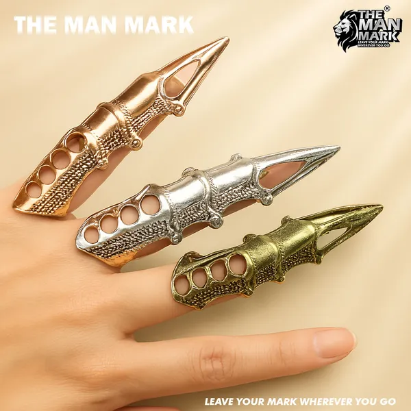 Sliver_Spike_Stud_knuckle armour_For_Men