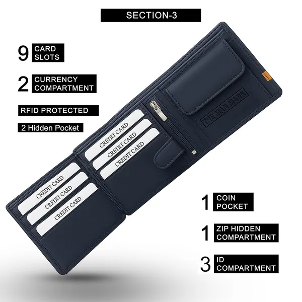 Navy_Blue_With_Orange_Stripe_Alpha_Edge_Rfid_Protected_Wallet_For_Men_Luxury_Leather_Wallet_–_Slim_Bifold_9_Card_Slots,_3_Id_Windows_–_Navy_Blue_With_Orange_Stripe_–_Stylish_And_Secure_Card_&_Cash_Holder