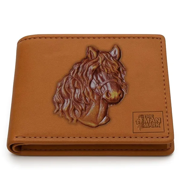 Tan_Golden_Mustang,_Rfid_Protected_Wallet_For_Men_Bi-Fold_Wallet_With_4_Card_Slots,_2_Hidden_Pocket,_1_Coin_Pocket,_2_Currency_Compartments