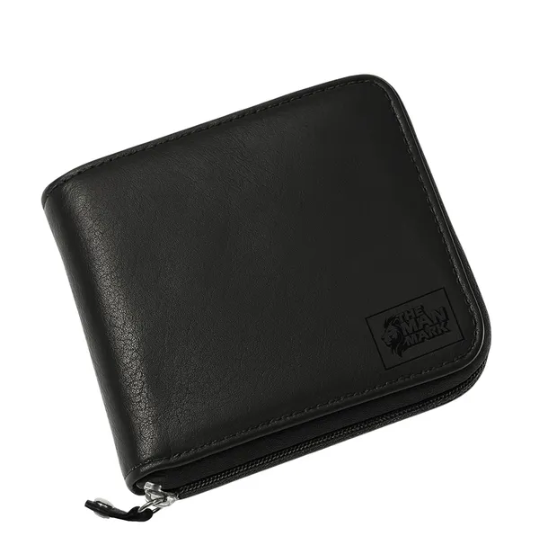 Black_Vault_Iron_Zip_Premium_Leather,_Rfid_Protected_Wallet_For_Men_–_Slim_Bifold_Design_With_4_Card_Slots_&_2_Cash_Compartments_And_1_Coin_Pocket_In_Black_Colour