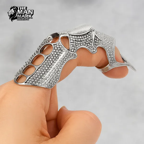 Sliver_Dragon_Claw_Knuckle_Armor_Ring_For_Men_And_Women:_Multicolour_Adjustable_Joint_Finger_Guard_–_Gothic_Punk_Costume_Jewelry_–_Unique_Statement_Ring_For_Party,_And_Fashion_(21Mm)